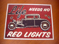 ★アンティーク　"ブリキの看板"　◆LIFE/RED LIGHTH　　American Garage Sine　　インテリアに！ガレージに！　★ブリキ製　