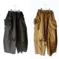 (160/f2) VARIOUS FRILL PANTS (BLACK、YELLOW PLAID)/frankygrow