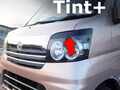 Tint+ ダイハツ アトレーワゴン S320G/S330G 前期 S321G/S331G 中期 ヘッドライト 用 (★ブラックスモーク) ＊受注