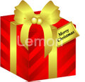 No.08　クリスマス　プレゼントボックス　レッド　【AI】 　