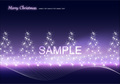 No231　キラキラ　クリスマスツリー　パープル　【AI】
