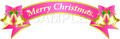 No.246　クリスマス　バナー　ベル・柊付き　ピンク