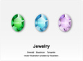 No.254　宝石（ジュエリー) エメラルド　ブルージルコン　タンザナイト 【AI】