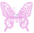 No525　キラキラ素材　アゲハチョウ　ピンク2