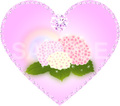 No.672　キラキラ☆紫陽花　ハート