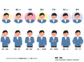 No.986　人のイラスト　表情　男性