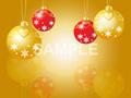 No.829　クリスマス　イラスト　ゴールド