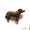 2Bworks wood brooch(choco)