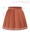 12 Box Pleat Skirt Ladies'-L size [Letter paper download pattern]