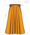 Hakama 4 Ladies'-S size [Letter paper download pattern]