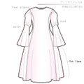 プリンセスワンピースⅣ　男性Ｌサイズ【ダウンロード型紙】