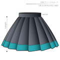 円形プリーツスカート　子供１４０サイズ【ダウンロード型紙】