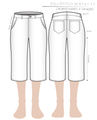 クロップドパンツⅡ(ストレート)　男性ＬＬサイズ【ダウンロード型紙】