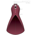 Slit Dress Ladies'-M size [Letter paper download pattern]