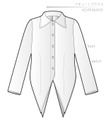 Acute blouse Ladies'-S size [Letter paper download pattern]