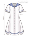Sailor Collar Dress Ladies'-L size [Letter paper download pattern]