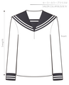 Sailor collar blouse 4 Children-140 size [A4 paper download pattern]