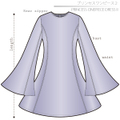 プリンセスワンピースⅡ　男性Ｌサイズ【ダウンロード型紙】