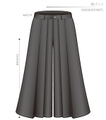 Hakama Pants Ladies'-L size [Letter paper download pattern]
