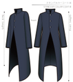 Stand up Collar Coat 3 Men's-LL size [Letter paper download pattern]