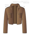 Short Jacket Ladies'-S size [Letter paper download pattern]