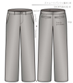 Straight Pants Men's-LL size [Letter paper download pattern]