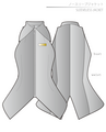 Sleeveless jacket Men's-LL size [Letter paper download pattern]
