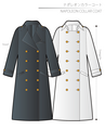 Napoleon Collar Coat Men's-L size [Letter paper download pattern]