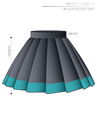 Circular Pleated Skirt Ladies'-M size [Letter paper download pattern]