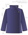 Stand Collar Jacket 1 Men's-LL size [Letter paper download pattern]
