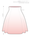 High waistline skirt Ladies'-L size [Letter paper download pattern]