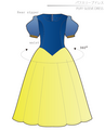 Puff sleeve Dress Ladies'-L size [Letter paper download pattern]
