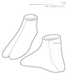Tabi(Japanese Socks) Ladies'-7.5 size [Letter paper download pattern]