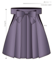 Hakama Skirt Ladies'-M size [Letter paper download pattern]
