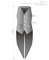 Swallowtail Vest Men's-LL size [Letter paper download pattern]