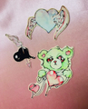 「 green bear and dreaming heats 」ERICO Sticker bitz mix /smartphone size 