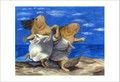 世界の名画シリーズ「浜辺を走る二人の女性」