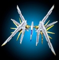 本日限定 チタニウムフィニッシュテイスト全塗装【プレシャス完成品】 1/100 プラウドディフェンダー　MGEX ストライクフリーダムガンダム用 拡張セット (マイティーストライクフリーダムガンダム)