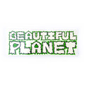 beautiful planet sticker front GREEN