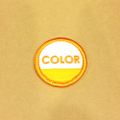 color communications patch circle ink YELLOW