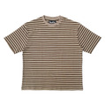 WKND tee stripe BROWN＆KHAKI