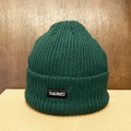 theories beanie stamp label rib knit TEAL.GREEN