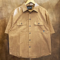 WKND s/s shirts wilson DYED.BROWN.STRIPE