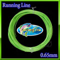 【イオ】 フライ用 ランニングライン 0.65mm フローティング 片側ループ付き Lime green