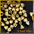 ブラス ビーズ コーンヘッド形状 Gold 50個セット Brass Beads 4.5mm Coneheads