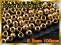 ブラス ビーズ Gold 100個セット Brass Beads 2.5mm