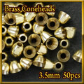 ブラス ビーズ コーンヘッド形状 Gold 50個セット Brass Beads 3.5mm Coneheads