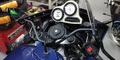 油冷ＧＳＸ－Ｒ用アルミアッパーカウルステー　シルバーアルマイト
