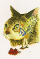 ポストカード「猫鏡」／田村紋子