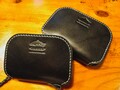 ZANMAI×CURRENT LETHER WORKS  渓流用・刻印入りレザーワレットMサイズ（黒）